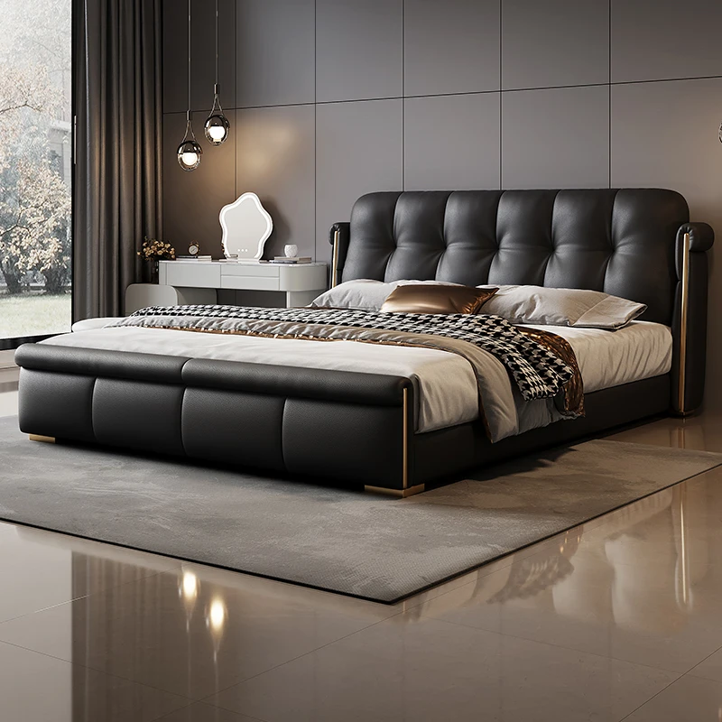 180x200cm Double Soft Package Wedding Bed Modern luxury Headboard wooden Double bed frame modern king size bedroom furniture