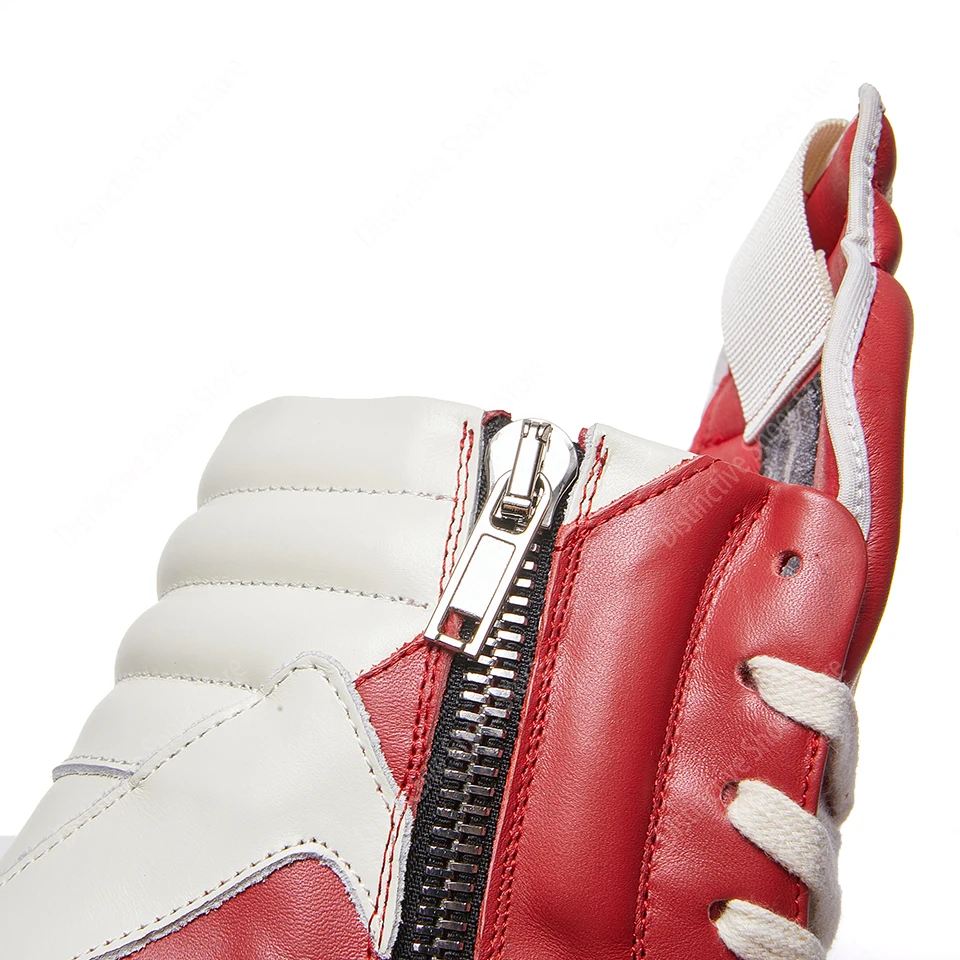 

Классические дизайнерские мужские и женские кроссовки R-o, красные кожаные ботинки до щиколотки, высокие повседневные туфли, роскошные ботинки на молнии Ro Geobasket