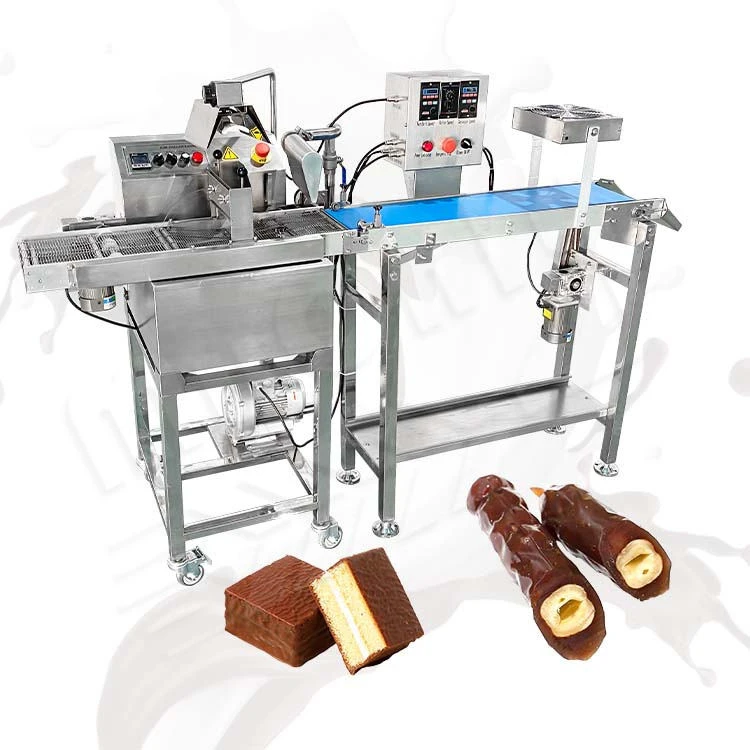 

MY Chocolate Dip Line Candy Cooling Tunnel Cookie Chocolate Enrobe for Sale