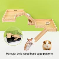 Hot！Hamster Toy Anti-Bite Smooth Entertainment Compact Wooden Pet Rat Climbing Toy Hamster Platform Pet Accessories