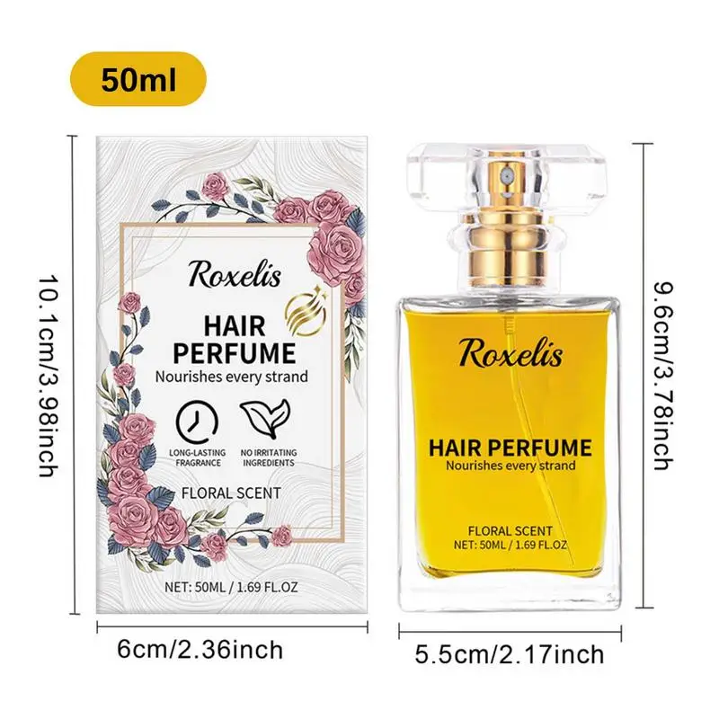 Perfume para el cabello, Perfume de niebla para el cabello, aroma de flores, fragancia para el cabello, cuidado hidratante, Perfume acondicionador en aerosol para mujeres y adultos, antivuelo