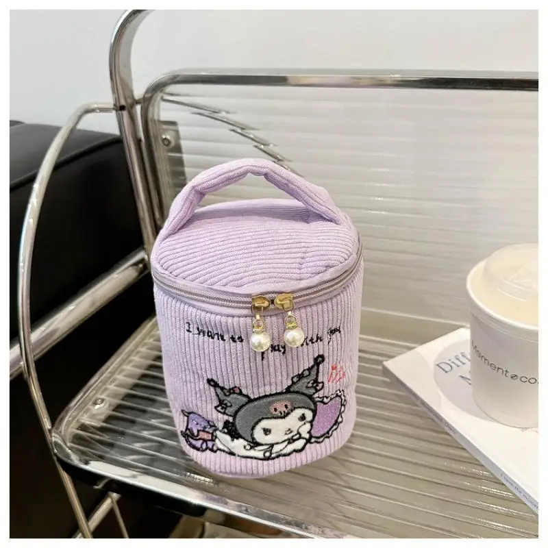 New Original Sanrio Pacha Dog Meileti Cartoon Large Capacity Makeup Handheld Bucket Wallet Multi Functional Portable Storage Bag