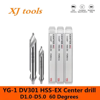 YG-1 스테인리스 스틸 가공 센터 드릴 타입, DV3010, HSS-EX 60 도, D1.0, D1.5, D2.0, D2.5, D3.0, D4.0, D5.0 St