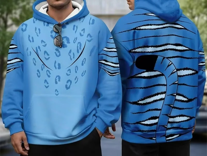 KPop Demon Hunters Saja Girls Huntrix Derpy Tiger Hoodie Pullover Character Graphic for Men's Women's Unisex Adults' Halloween