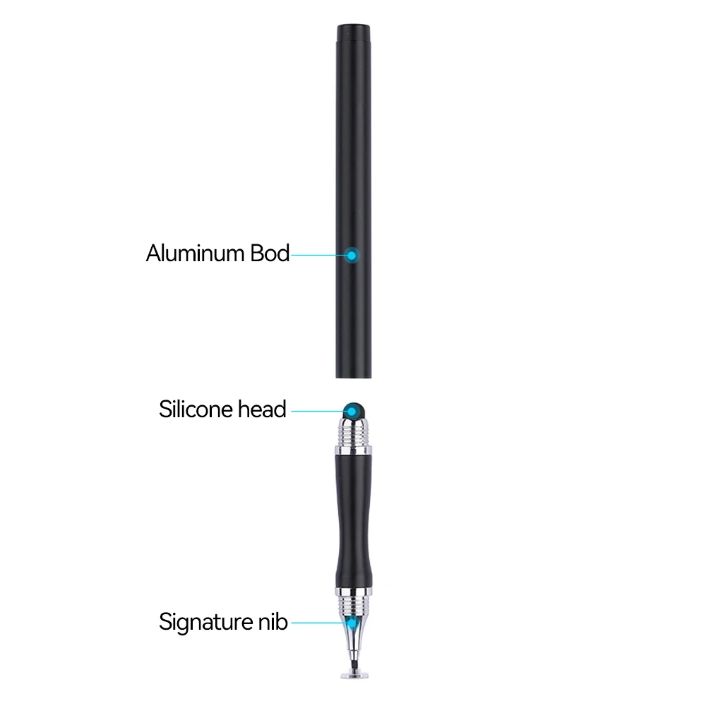 2in1 قلم ستايلس عالمي للرسم اللوحي بالسعة شاشة اللمس أقلام للهاتف المحمول أندرويد ملحقات قلم رصاص ذكي