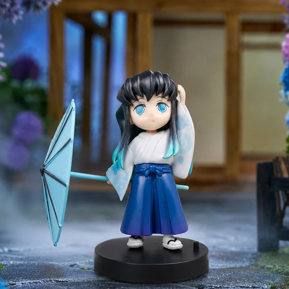 Anime Figuur Demon Slayer Kimetsu No Yaiba Plum Rain Serie Willekeurig Personage Actiefiguur Model Beeldje Verzamelbaar Speelgoed Cadeau