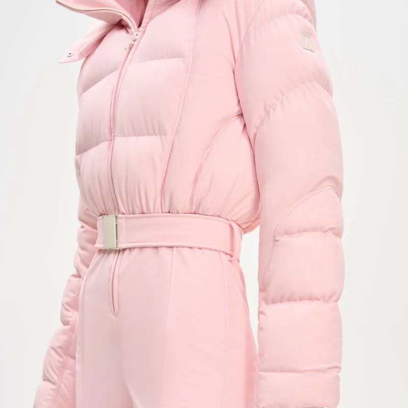 ชุดสกีฤดูหนาวสุดชิค ทรงเข้ารูป แขนยาว กันลม มีฮู้ด เสื้อแจ็คเก็ตและกางเกง ชุดเที่ยวพักผ่อนอุ่นๆ ปี 2025 ชุดใหม่สำหรับผู้หญิงใส่เล่นกิจกรรมกลางแจ้ง