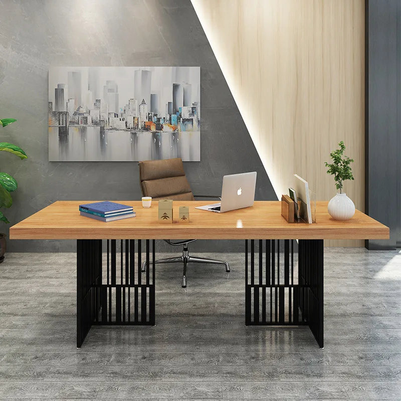 Single pure solid wood president table, simple atmosphere boss manager office desk