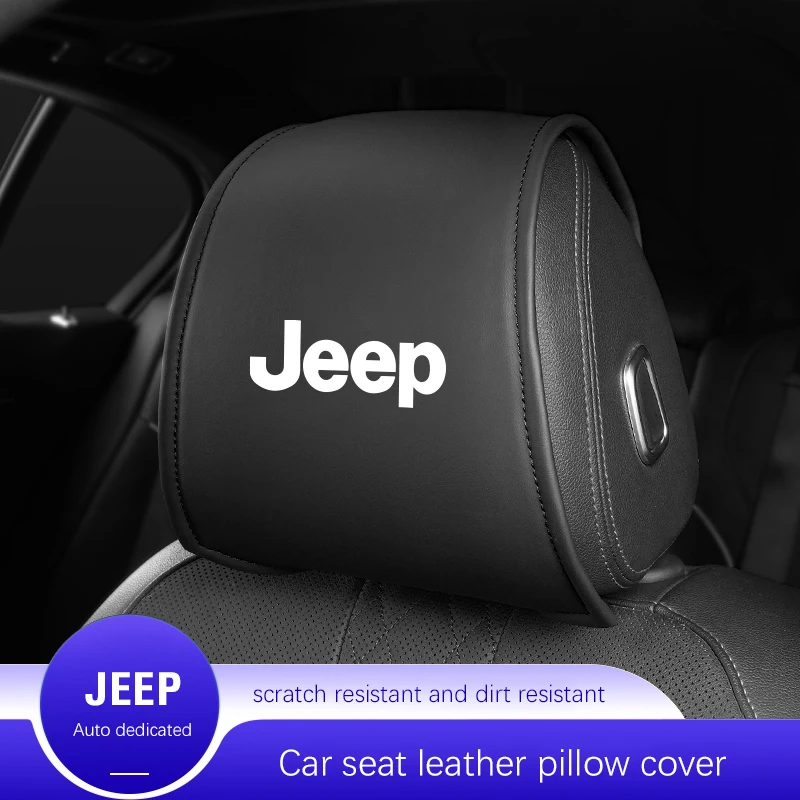 Autositz-Kissenbezug, schützende Schale für die Kopfstütze, für Jeep Renegade Compass Grand Cherokee Wrangler JK Gladiator Patriot