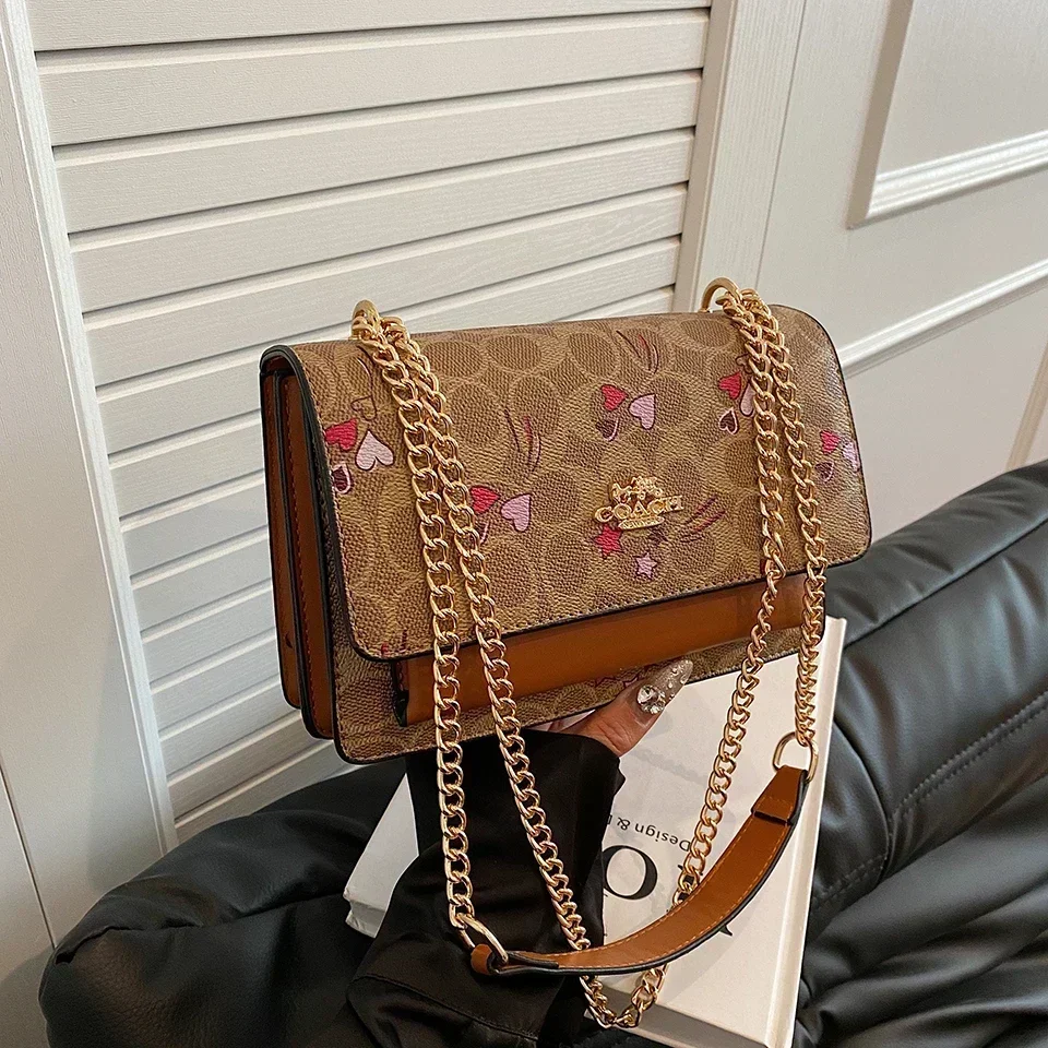 

‌2025 Fashion Crossbody Bag Women Solid Color RFID Blocking Lightweight for Business Travel Daily Use Paris Logo Shoulder Bag‌