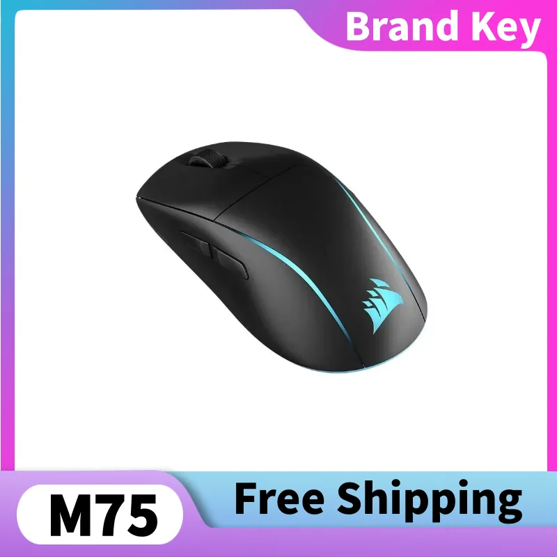 CORSAIR M75 WIRELESS Bluetooth Tri-mode Large Mouse PAW3395 26000DPI RGB Low Latency Macro Defines A Wired Gaming Mouse