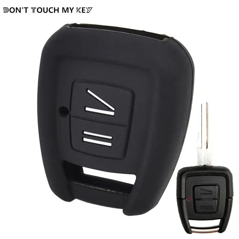 Funda de silicona para llave de coche, funda para Vauxhall, Opel, Astra, Zafira, Frontera, Omega, Vectra, Signum, Tigra, 2 botones, soporte para