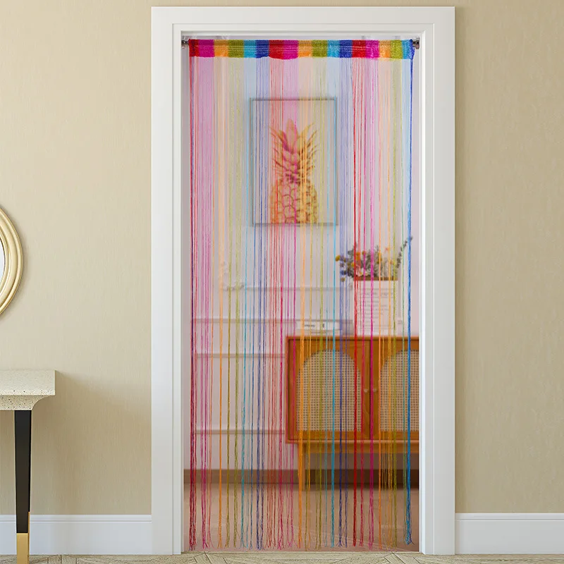 Bunter Regenbogen-Fadenvorhang, Weiche Drapierung - Ideal für Schlafzimmer, Wohnzimmer & Themen-Schaufenster