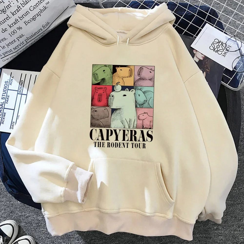 Capybara hoodie casual wear streetwear manga clothes for teens graphic girl sweatshirts pattern patterned designer trendy