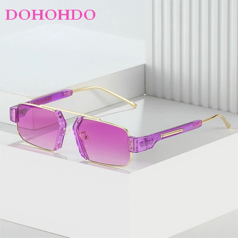

Retro Luxury Designer Metal Small Square Sunglasses For Women Men Fashion Trendy Eyeglasses Female Outdoors Travel Shades UV400