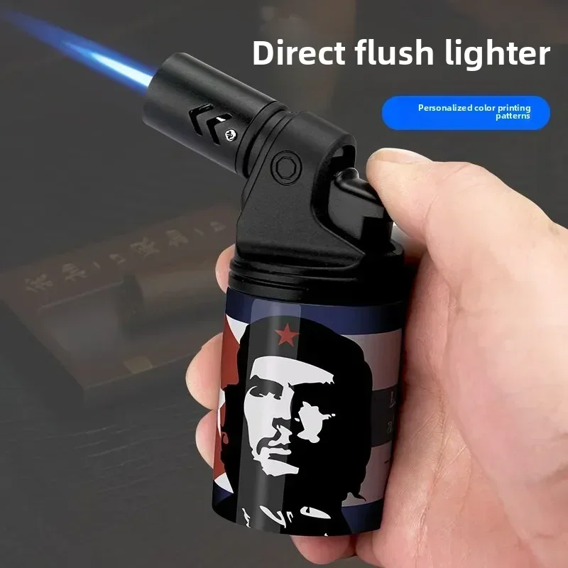 

HONEST New Metal Windproof Inflatable Cigar Lighter High Temperature Welding Gun Barbecue Cigarette Lighter Men's Gift Wholesale