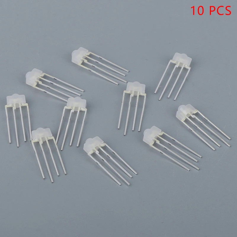 Luz de teclado mecânico RGB LED, 4 pinos, lâmpada RBG colorida para teclado kailh OTM Gateron Greetech, keycool, teclado Razer, com 10 peças