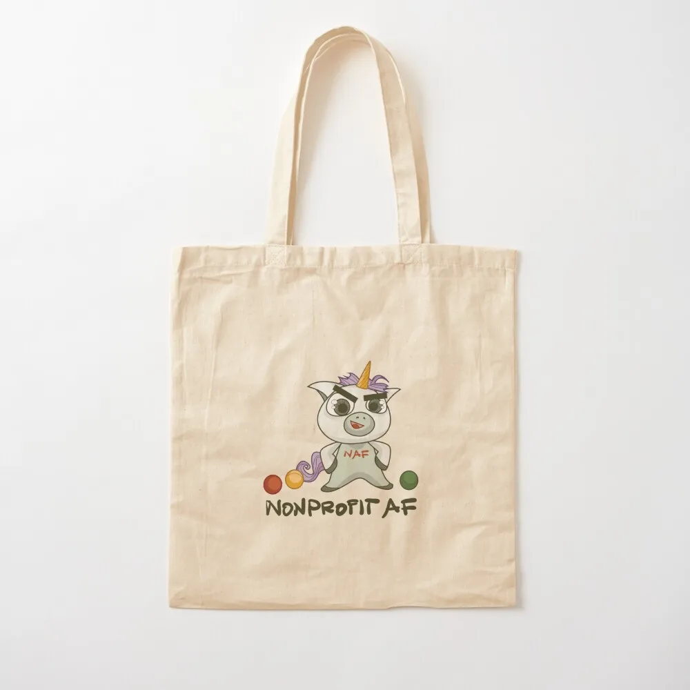 

The Nonprofit AF Line — Because You Are A Unicorn Tote Bag custom tote bag Portable shopping bag Canvas for women Beach