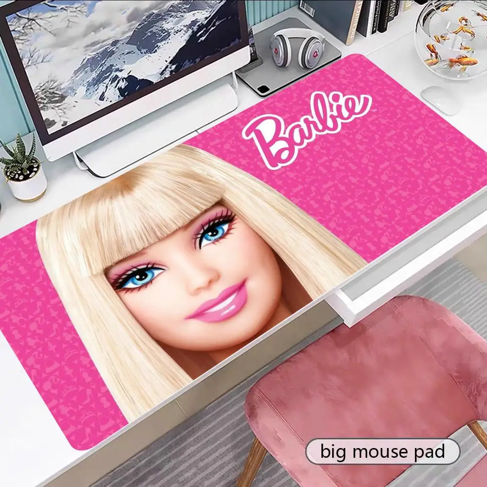 B-Barbie-ER Doll Mouse Pad Gamers Anime game XXL Home HD Computer Desk Mats Office SuppliesDesktop 70X30 90x40