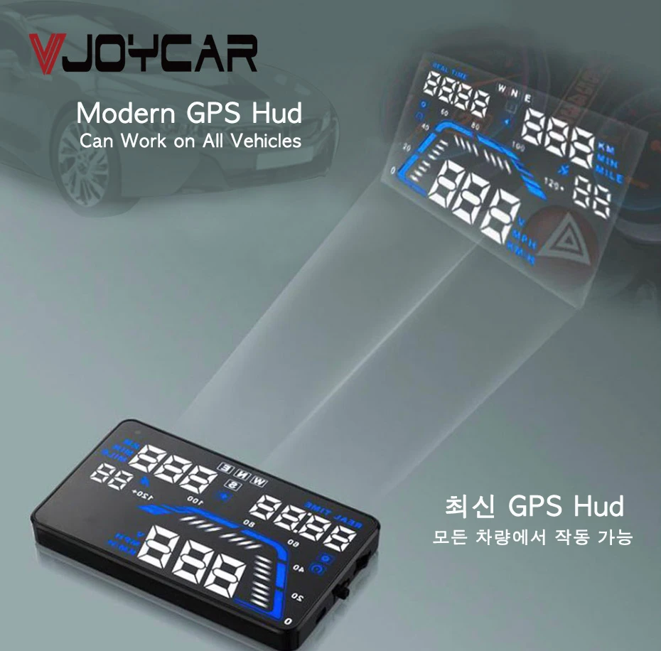 Factory Stock Clearance Cheapest Price GPS OBD HUD Head Up Display for Cars Digital Speedometer Windshield Projector Speed Gauge