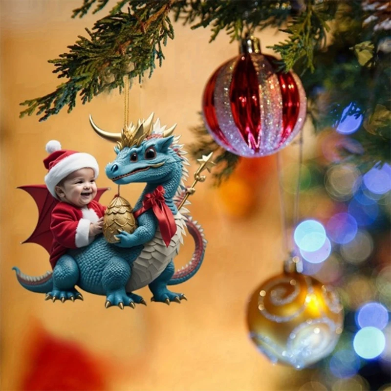 Festive Dragon Ornament Unique Christmas Tree Pendant Bag Hanging Decoration for Holiday Decor 2024 New Year Gift