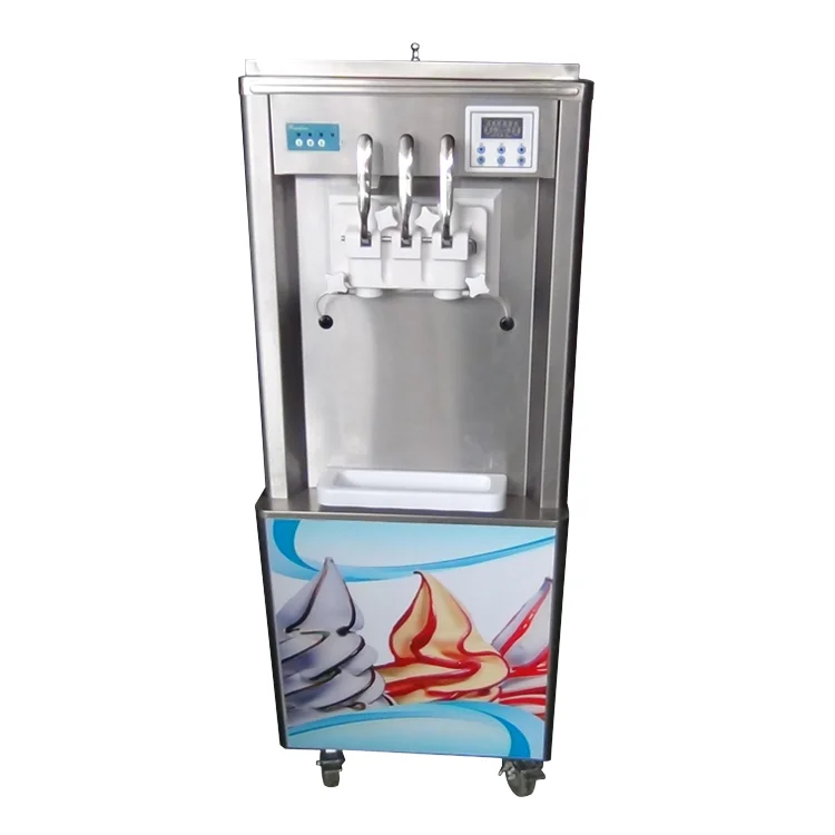 Commercial Automatic Stainless Steel Ice Cream Machine Touch Screen Control High Output 1850W-1900W 3-Flavor 220V/110V for