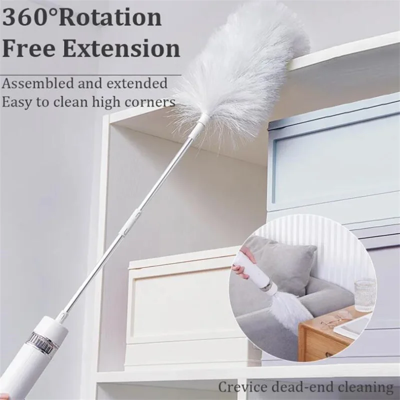 3 in 1 Duster Rechargeable Electric Vacuum Cleaner Rotating Brush Rotating Sofa Duster Household Cleaning Brush Tool Accessories