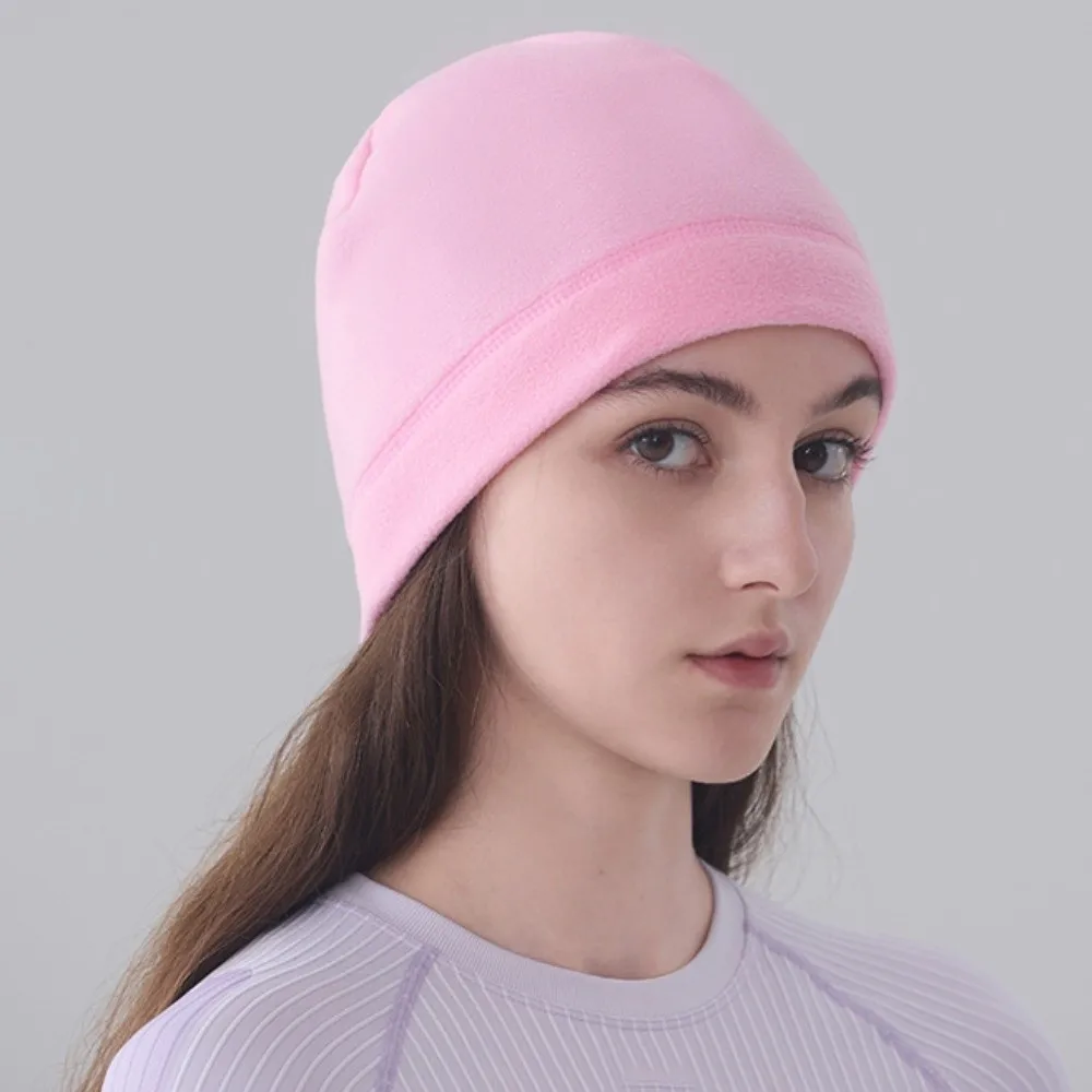 

Флисовые зимние шапки для бега, однотонные ветрозащитные шапки для бега, зимняя спортивная шапка, теплая мягкая уличная теплая шапка, зима-осень