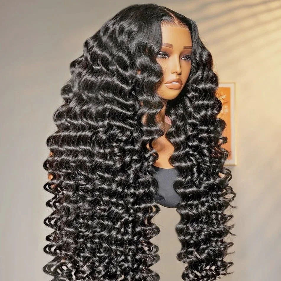 موجة عميقة 13x4 خصلات الشعر المستعار الإنسان 13X4 HD الدانتيل أمامي خصلات الشعر المستعار الإنسان قبل قطعها مع شعر الطفل البرازيلي الشعر البشري جاهز للذهاب