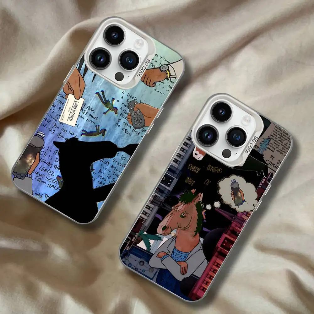 

B-BoJack H-Horseman White Matte Shockproof CoverPhone Case For iPhone 17,16,15,14,13,12,11,Pro,XS,Max,Plus,Mini,SE4,E