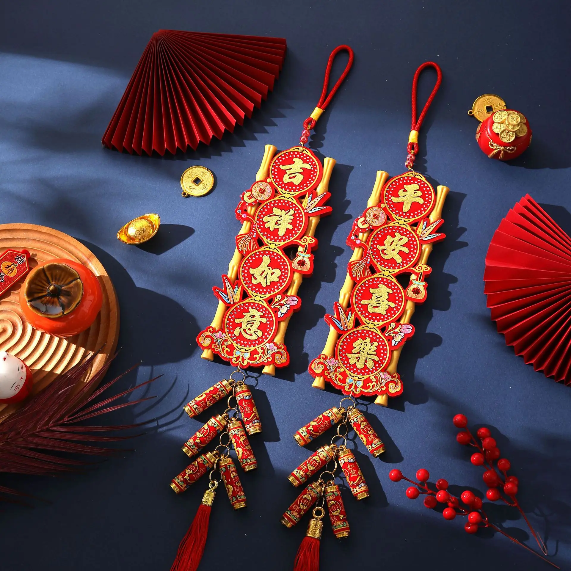New Year's Spring Festival Step by Step Couplet Hanging Decor Housewarming Living Room Entryway Decorative Arrangement Supplies - Image 3