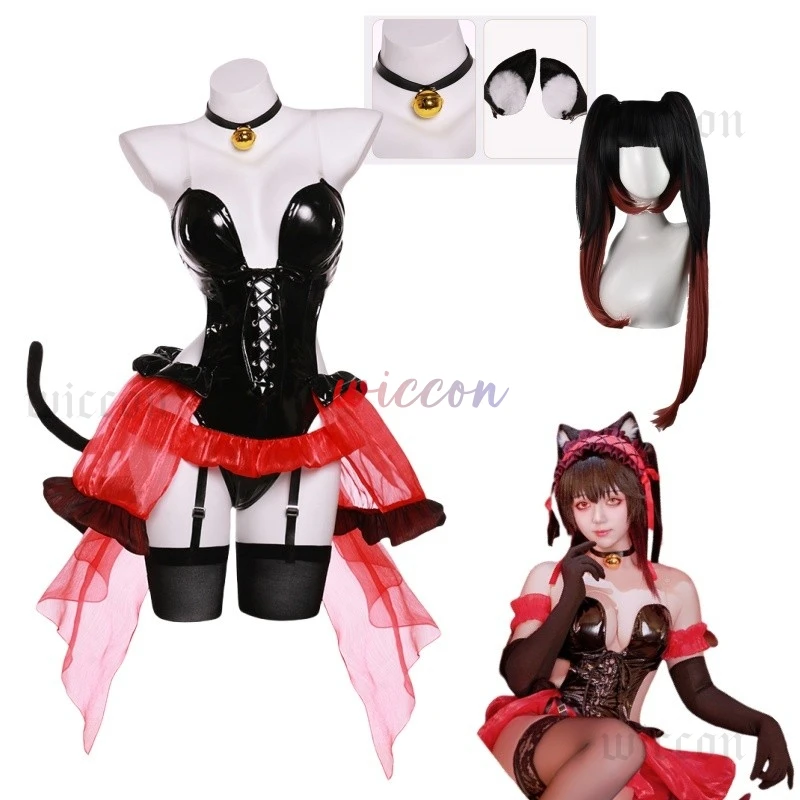 Tokisaki Kurumi Cosplay Bunny Girl Costume Anime Date A Live Tokisaki Kurumi Wig Cat Ear Sexy Cosplay Women Bunny Suit