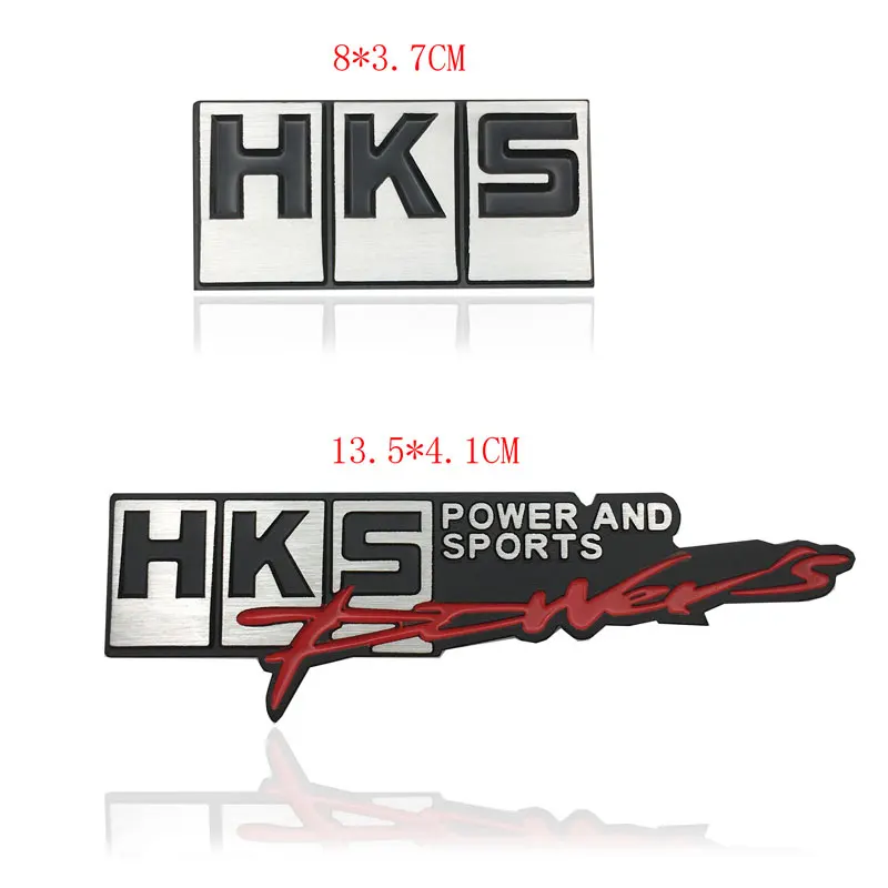 3D Metal Car Styling Alloy HKS Power Stereo Modified Car Stickers Decals Emblem Decorations Badge Auto Accessories