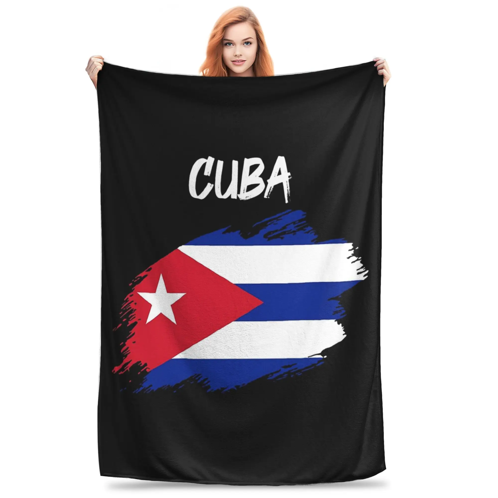 Cuba Cuban flag flag Blankets Soft Warm Flannel Throw Blanket Bedding for Bed Living room Picnic Travel Home Couch