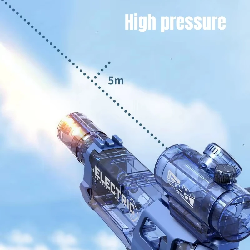 Pistolet à eau électrique haute pression pour enfants, jouets d'été en plein air, plage, piscine, jardin, jeux de combat, rafales automatiques, cadeau de pistolet à eau