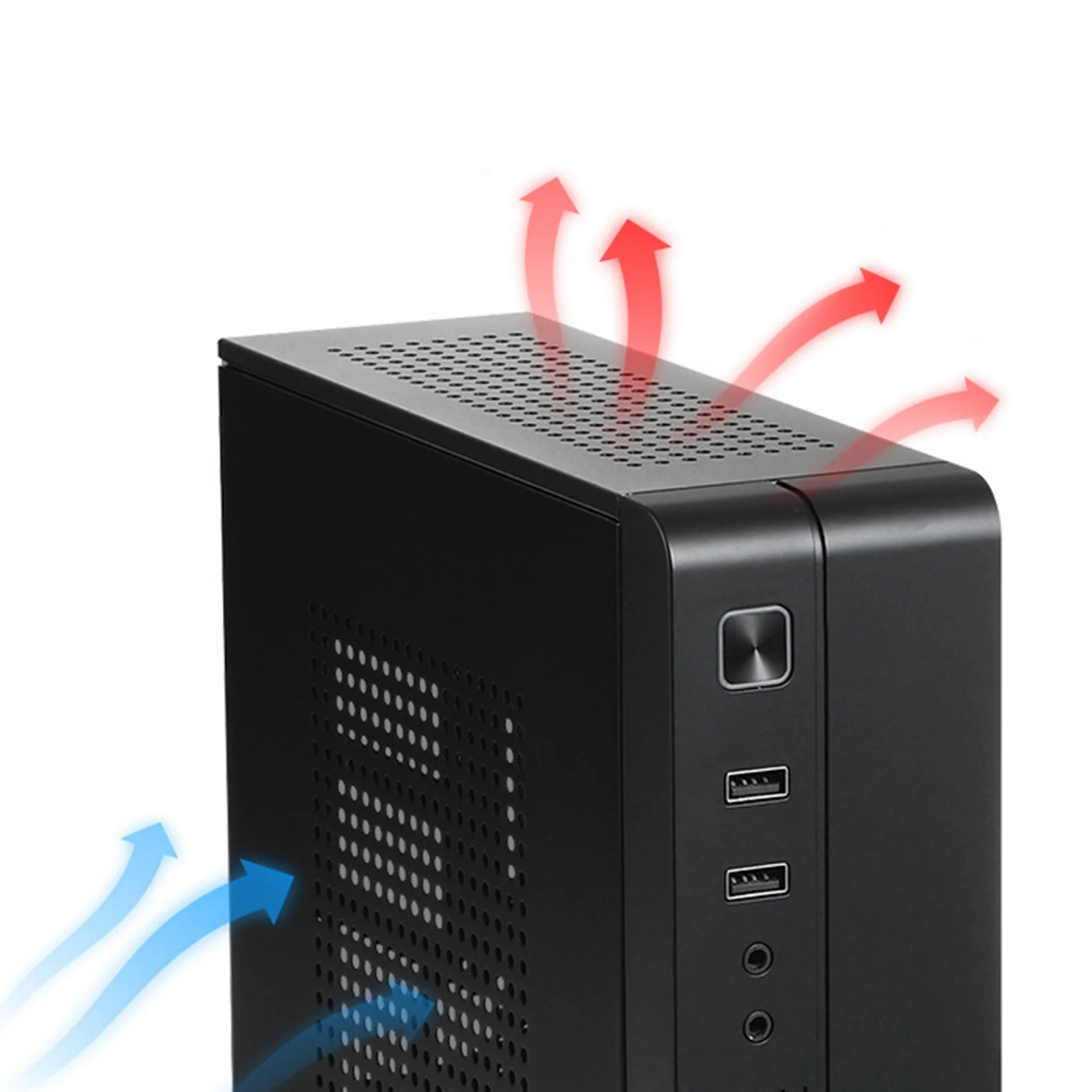 Ingenious-MX02 Mini ITX Computer Case HTPC Host Chassis USB2.0 ITX Enclosure Industrial Control Chassis For Office Business