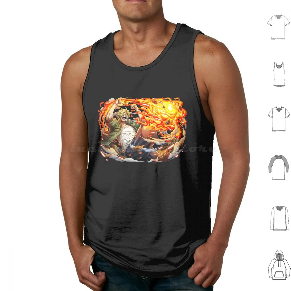 Vinsmoke Sanji Tank Tops Vest Sleeveless Sanji Vinsmoke Sanji Luffy Vinsmoke Zoro Anime Mugiwara Sanji Vinsmoke Vinsmoke Sanji