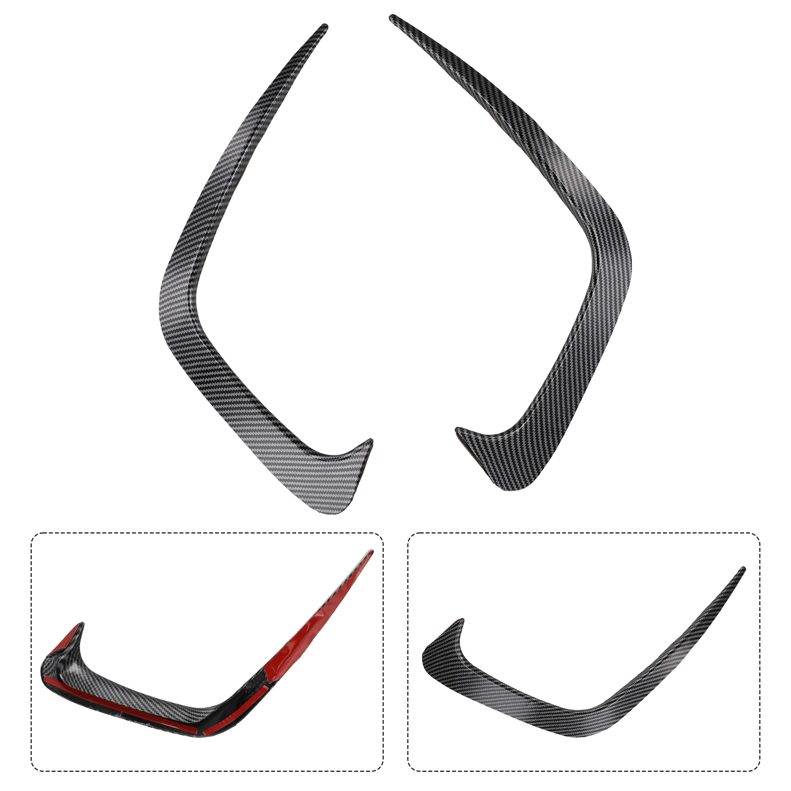 Vent Sticker Rear Bumper Spoiler Parts Side Canard Vehicle Accessories Plastic Replacement Brand New Practical