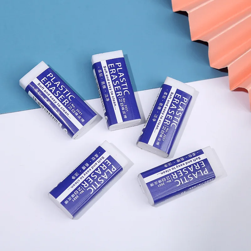 6Pcs White Rubber Student Exam Painting Art 2B Rubber Is Soft Easy to Wipe Clean and Traceless Eraser Stationery Supplies New