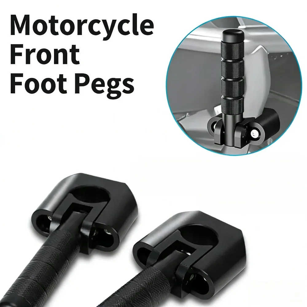 

High Quality Foldable Aluminum Alloy Front Foot Pegs Motorcycle Modification Accessories for Most Motorbikes
