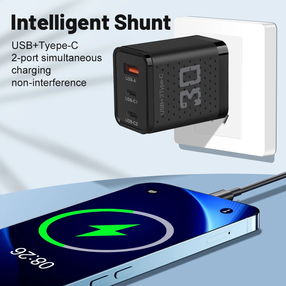 3Ports USB 2Type C Charger Fast Charging Wall Charger Quick Charge For iPhone Samsung Xiaomi Huawei Mobile Phone Adapter image 6