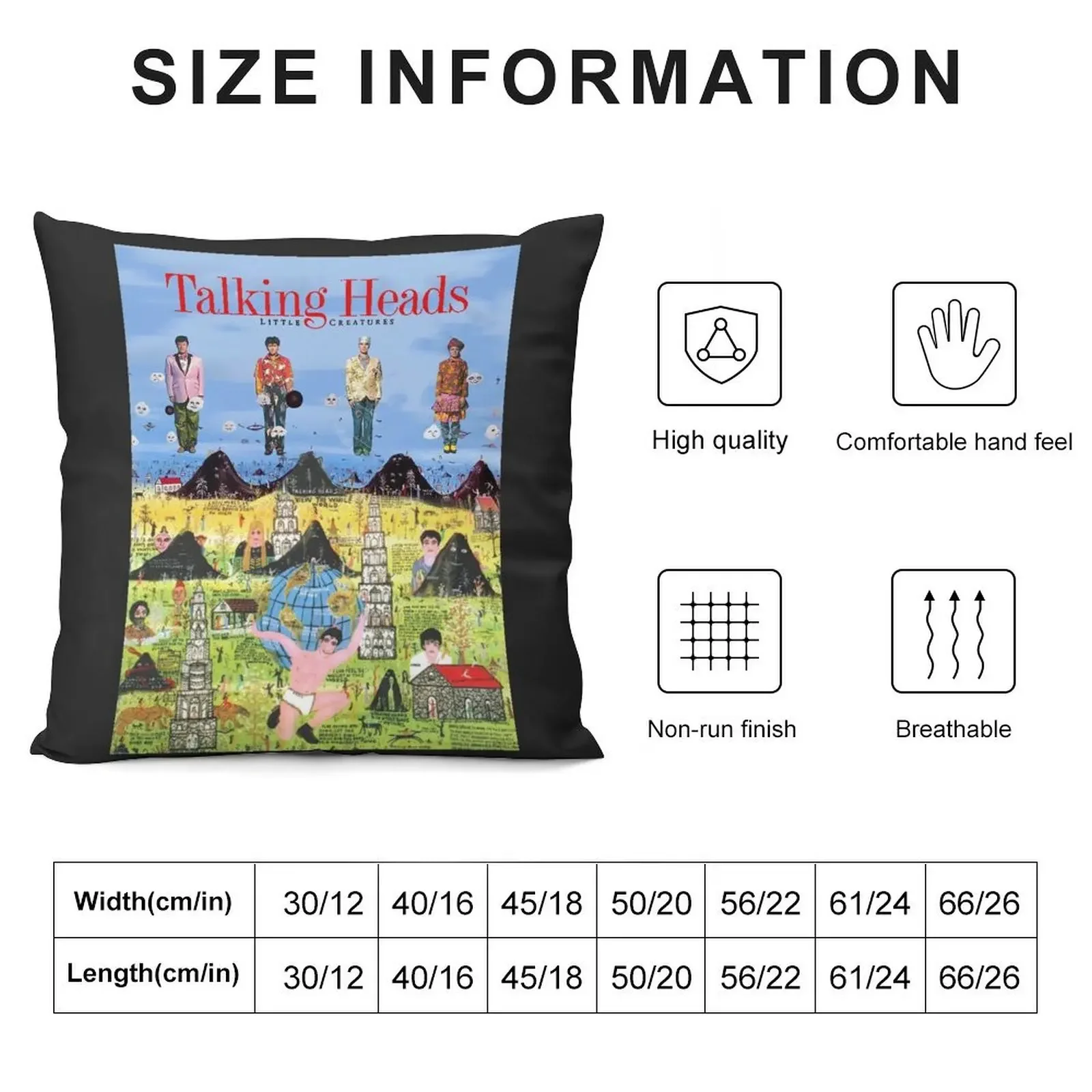 Tshirt Talking Heads Little Creatures 1985 Throw Pillow Christmas Throw Pillows Covers Cushion Cover Set pillow