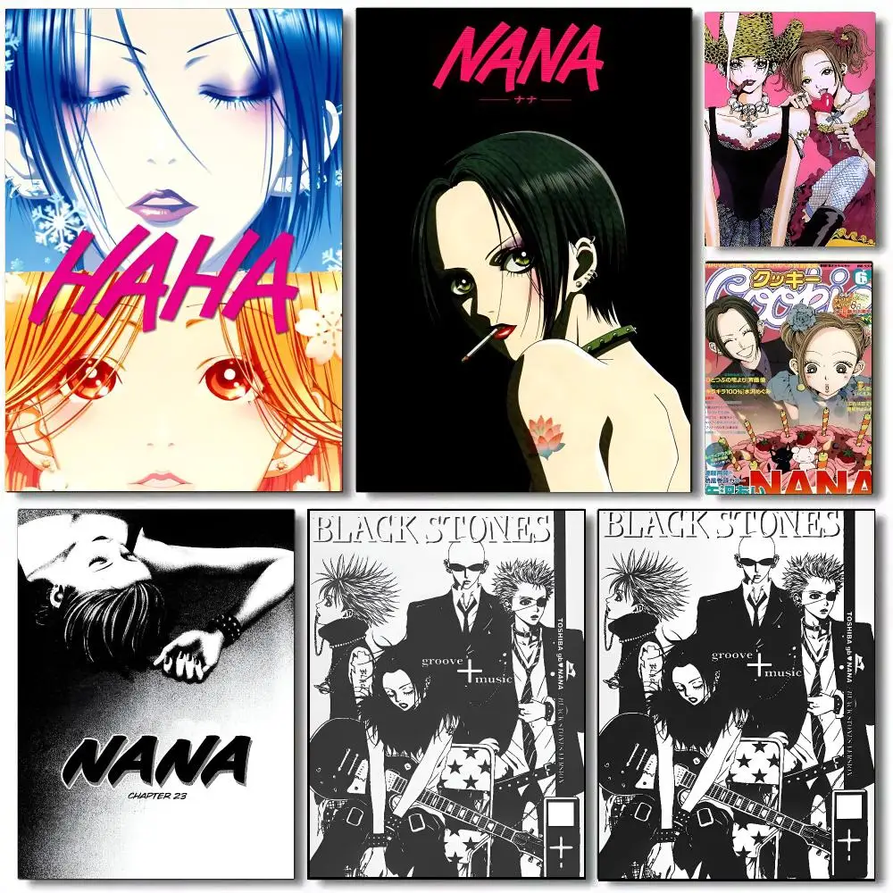 Classic Anime N-Nana Osaki Line Poster Poster Self Adhesive Wall Art Decor for Bedroom Living Room Office Home Decor Gift