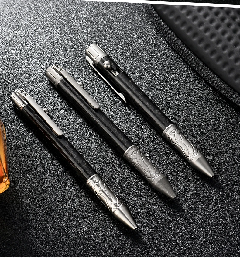 TIMULTI Titanium pen,High Quality Steel Metal Glass Breaker Office Titanium Utility Fountain Pen