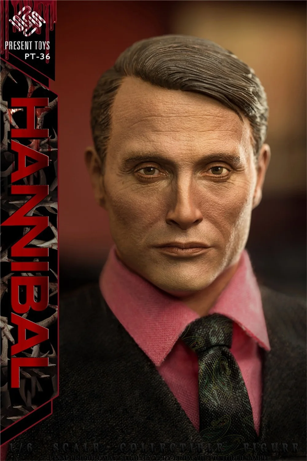 

PRESENT TOYS PT-sp36 1/6 Scale Hannibal Mads Mikkelsen 12 inches Male Soldier Full Set Action Figure for Fans Gifts