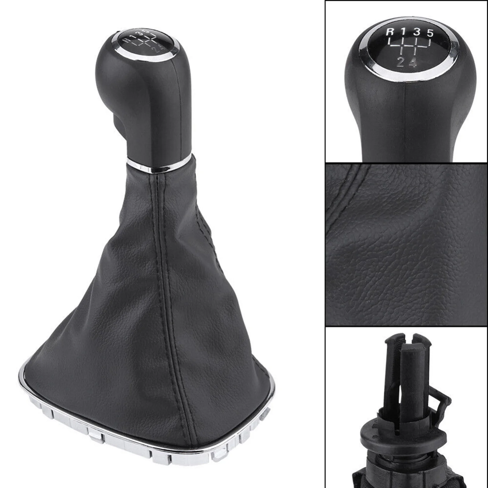 5 Speed Car Gear Shift Knob With Leather Boot For OPEL/VAUXHALL CORSA D 2006 2007 2008 2009 2010 2011 2012 2013 2014 009140093