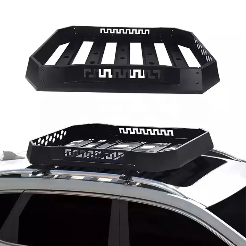 Universal Steel Roof Rack Cross Bar for SUV Truck Pickup 4x4 Off Road Vehicle Luggage Carrier Top Mount Black Gold Finish