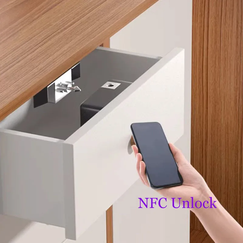 Smart Drawer lock intelligent anti-theft induction IC electronic lock storage wardrobe Keyless Sensor lock NFC invisible lock