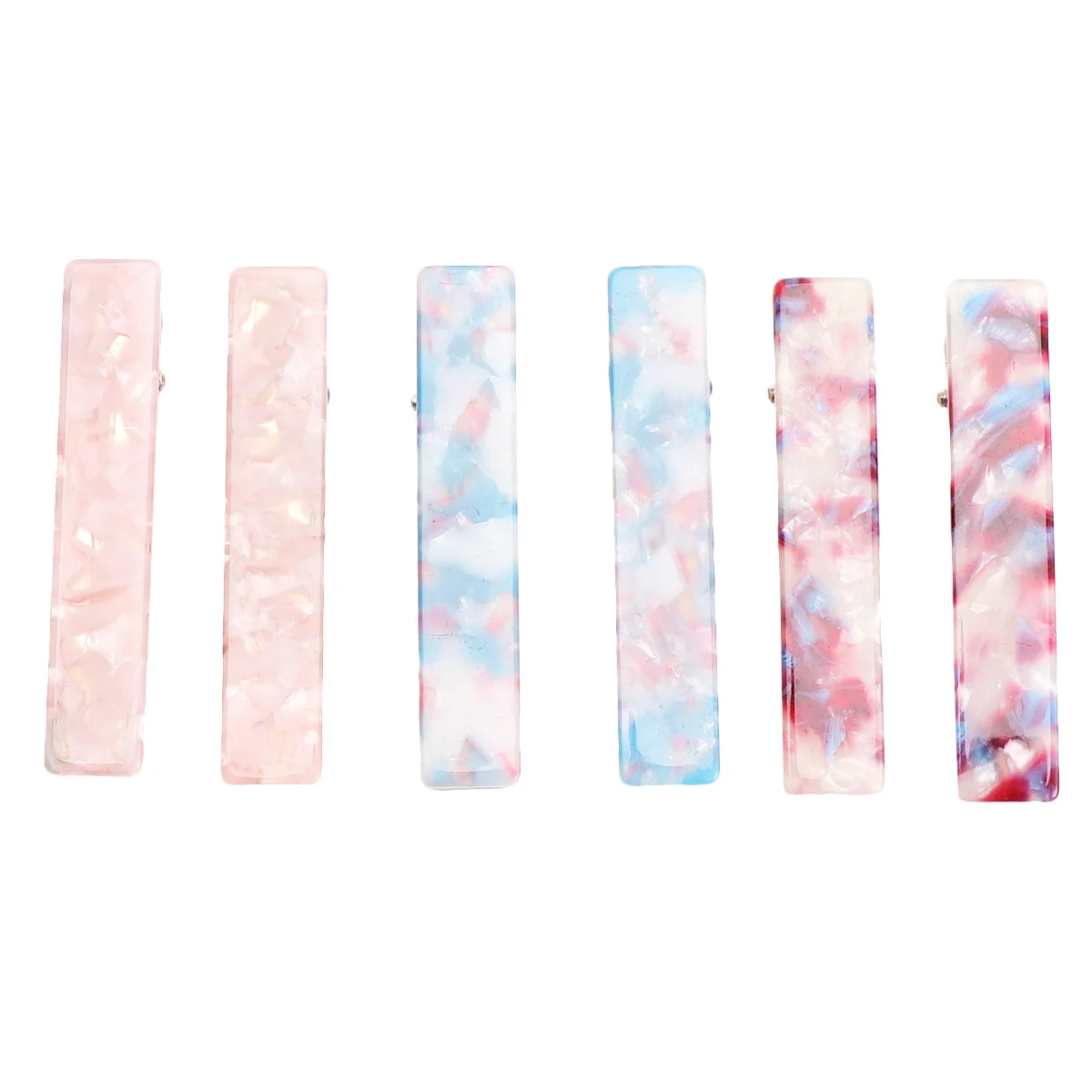 

6Pcs Elegant Marble Hairpins Stylish Decorative Accessories for Women Girls Perfect Gift for Wedding Party and Daily Use