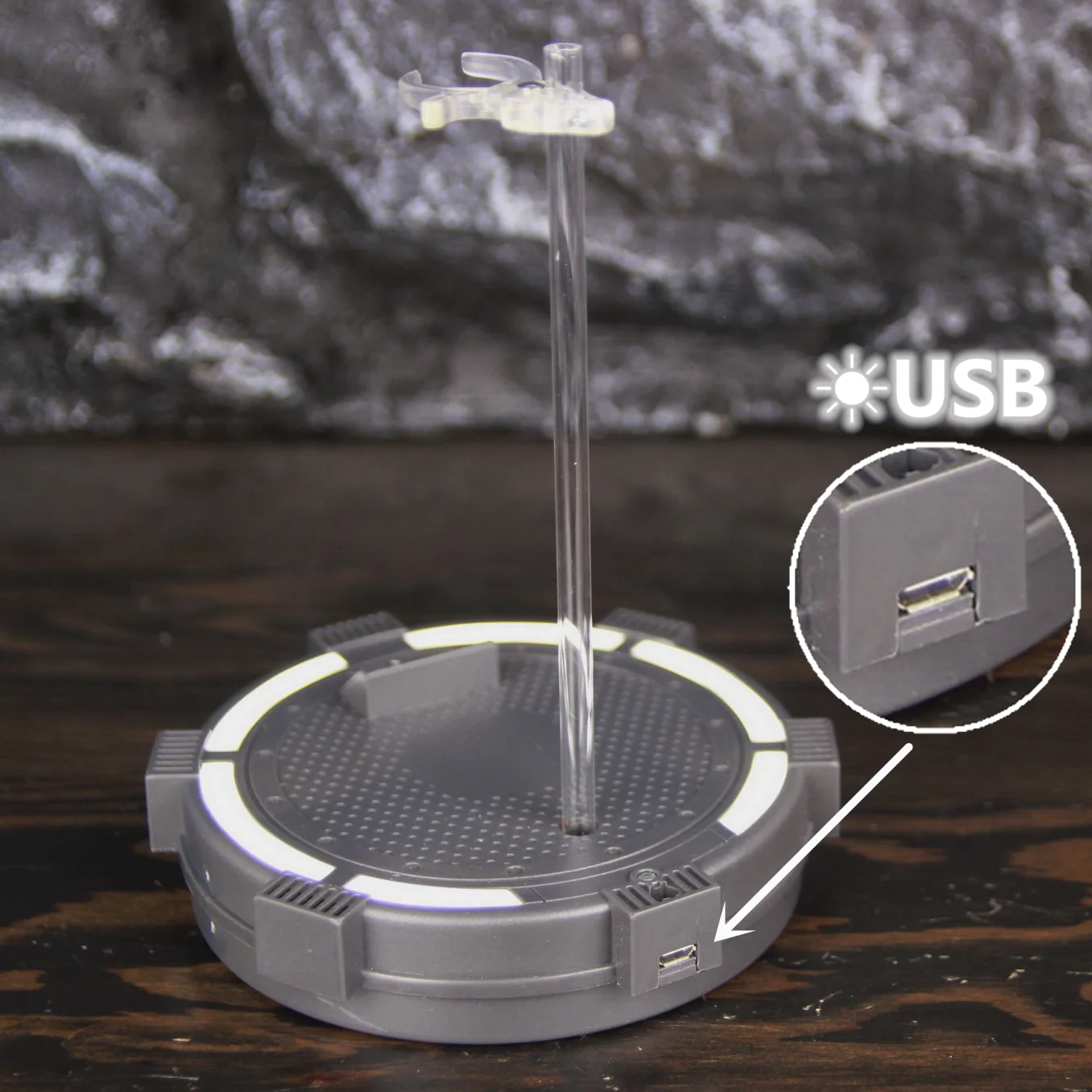 USB LED Base Display Stand Support Suit For 6\